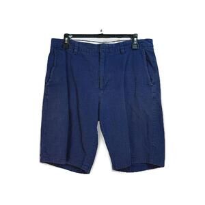 J.Crew Shorts Mens 32x10.5 Seersucker Chino Navy Blue Summer‎ Casual Cotton
